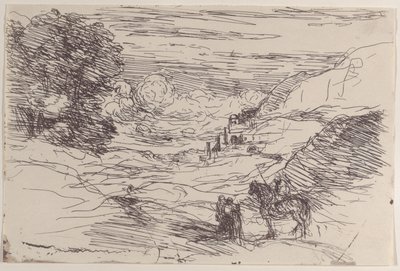 Les Paladins by Jean Baptiste Camille Corot