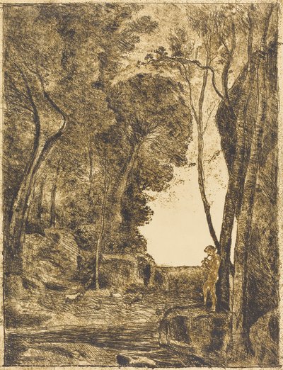 Little Shepherd, 1st Plate by Jean Baptiste Camille Corot