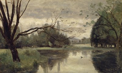 The duck pond, 1855-1859 by Jean Baptiste Camille Corot