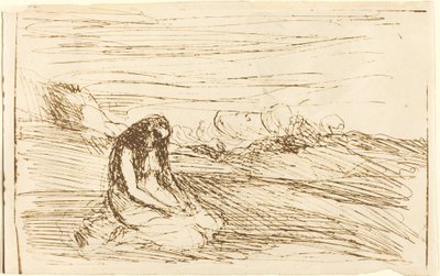 Mary Magdalene in Meditation by Jean Baptiste Camille Corot