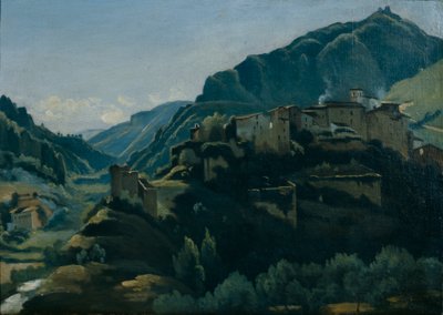 Meridionale Village by Jean Baptiste Camille Corot