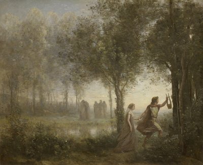 Orpheus Leading Eurydice from the Underworld by Jean Baptiste Camille Corot