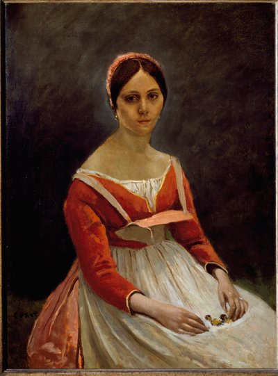 Portrait of the Girl by Jean Baptiste Camille Corot