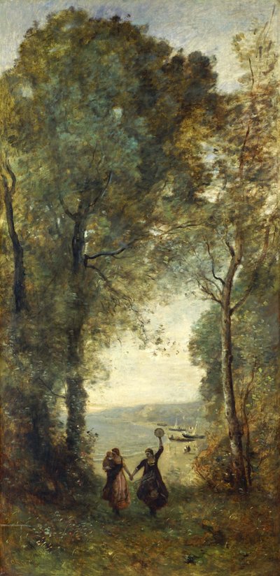 Reminiscence of the Beach of Naples by Jean Baptiste Camille Corot