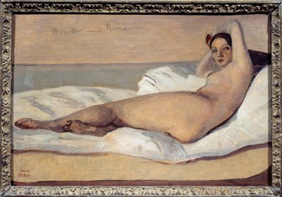 Roman Odalisque: Marietta by Jean Baptiste Camille Corot