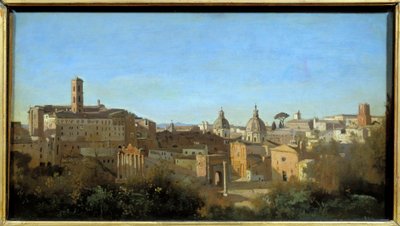 Rome, the Forum Seen from the Farnese Gardens by Jean Baptiste Camille Corot