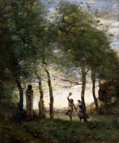 Small Bacchanale by Jean Baptiste Camille Corot