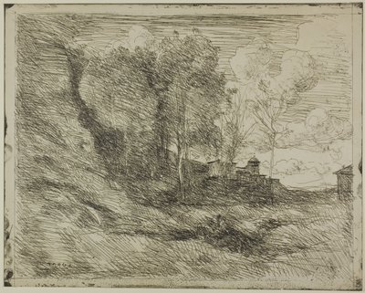 Souvenir of Ostia by Jean Baptiste Camille Corot