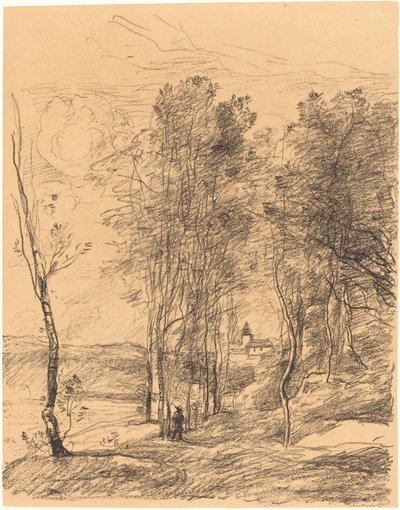 The Bell Tower of St. Nicolas-Lez-Arras by Jean Baptiste Camille Corot