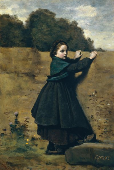 The Curious Little Girl by Jean Baptiste Camille Corot