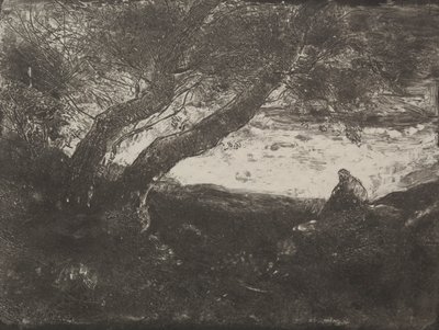 The Dreamer (original impression 1854, printed in 1921) by Jean Baptiste Camille Corot