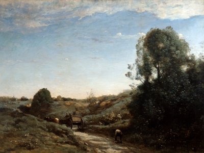 The Horsecart, Memory of Marcoussis near Montlhery, 1855 by Jean Baptiste Camille Corot