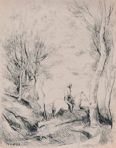 The Horseman in the Wood, c.1854, 1946 by Jean Baptiste Camille Corot