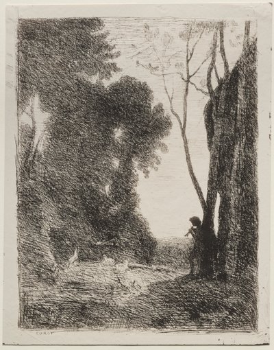 The Little Shepherd by Jean Baptiste Camille Corot