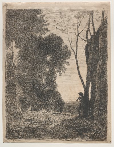 The Little Shepherd by Jean Baptiste Camille Corot