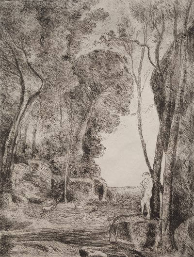 The Little Shepherd, original impression 1855, printed in 1921 by Jean Baptiste Camille Corot