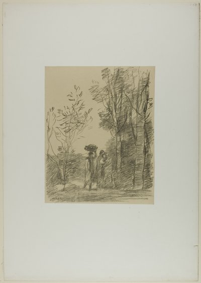 The Meeting in the Woods by Jean Baptiste Camille Corot