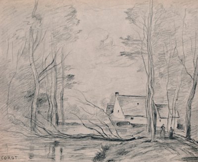 The Mill at Cuincy by Jean Baptiste Camille Corot