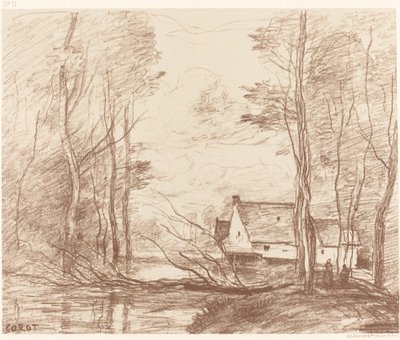 The Mill of Cuincy, near Douai by Jean Baptiste Camille Corot