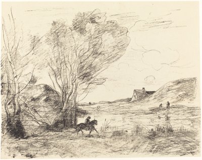 The Rider in the Reeds by Jean Baptiste Camille Corot