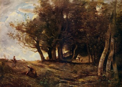 The Wood Gatherers by Jean Baptiste Camille Corot