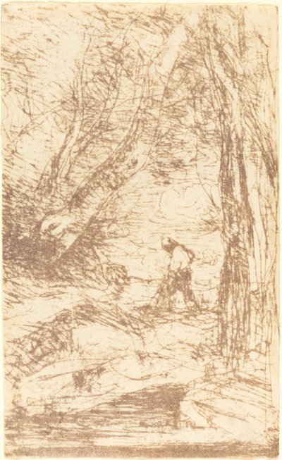 The Woodcutter of Rembrandt by Jean Baptiste Camille Corot