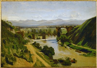 The Bridge at Narni, Italy by Jean Baptiste Camille Corot