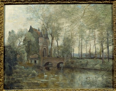 The Castle of Wagnouville. Painting by Camille Corot by Jean Baptiste Camille Corot