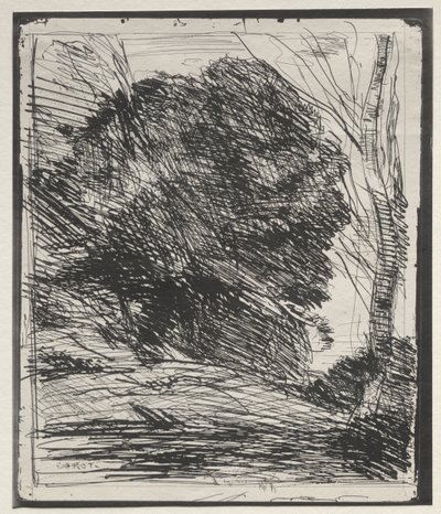 Trees on the Mountain by Jean Baptiste Camille Corot