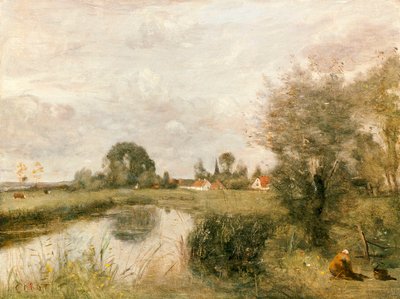 View of Arleux from the Marshes of Palluel, 1873 by Jean Baptiste Camille Corot