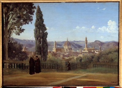 View of Florence from the Gardens of Boboli (1835) by Jean Baptiste Camille Corot