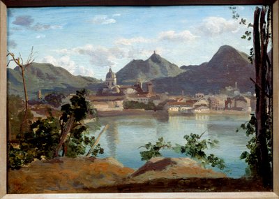 View of Lake and City of Como by Jean Baptiste Camille Corot