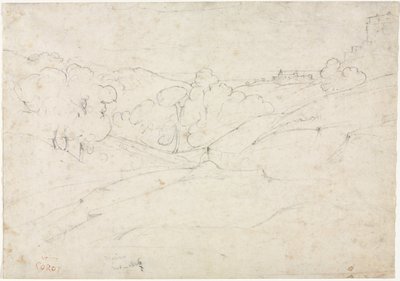 View of Marino (recto) by Jean Baptiste Camille Corot