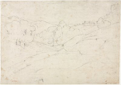 View of Marino by Jean Baptiste Camille Corot