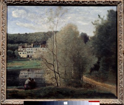 View of the City of Avray, The Pond and House Cabassud by Jean Baptiste Camille Corot