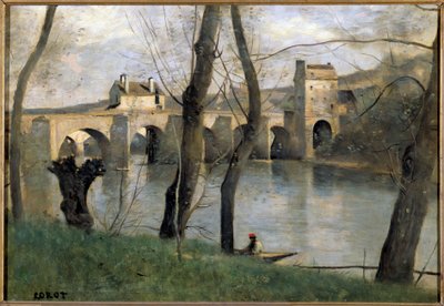 View of the Bridge of Mantes by Jean Baptiste Camille Corot