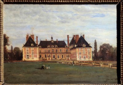 View of the Castle of Marie Caroline, Duchess of Berry at Rosny, in the Yvelines by Jean Baptiste Camille Corot