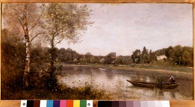 View of the pond of the city of Avray by Jean Baptiste Camille Corot