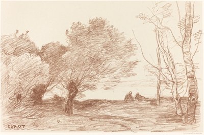 Willows and White Poplars by Jean Baptiste Camille Corot