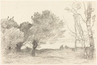 Willows and White Poplars by Jean Baptiste Camille Corot