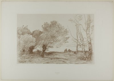 Willows and White Poplars by Jean Baptiste Camille Corot