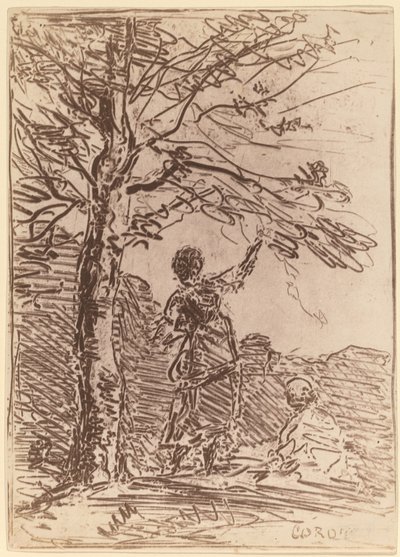 Young Woman and Death by Jean Baptiste Camille Corot