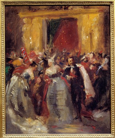 Ball costume at the palace of the Tuileries: Napoleon III and the Countess of Castiglione by Jean Baptiste Carpeaux