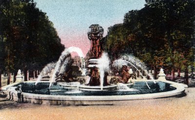 Paris: View of the Fountain of the Four Parts of the World, or Fountain of the Observatory or the Carpeaux Fountain on the Place Camille Jullian, Jardin du Luxembourg, Built Between 1867 and 1874 by Architect Gabriel Davioud by Jean Baptiste Carpeaux