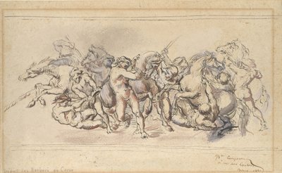 Start of the Race of the Barberi Horses, Rome by Jean Baptiste Carpeaux