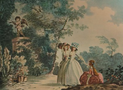 Three Sisters in Parc Saint-Cloud by Jean Baptiste Chapuy