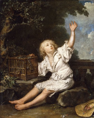 A Boy with an Empty Birdcage by Jean Baptiste Charpentier