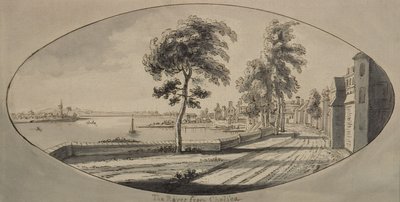 The River Thames from Chelsea by Jean Baptiste Claude Chatelain