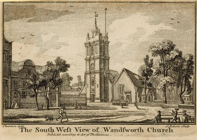 The South West View of Wandsworth Church by Jean Baptiste Claude Chatelain