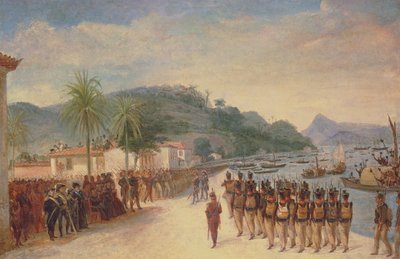 Embarcation at Praia Grande by Jean Baptiste Debret